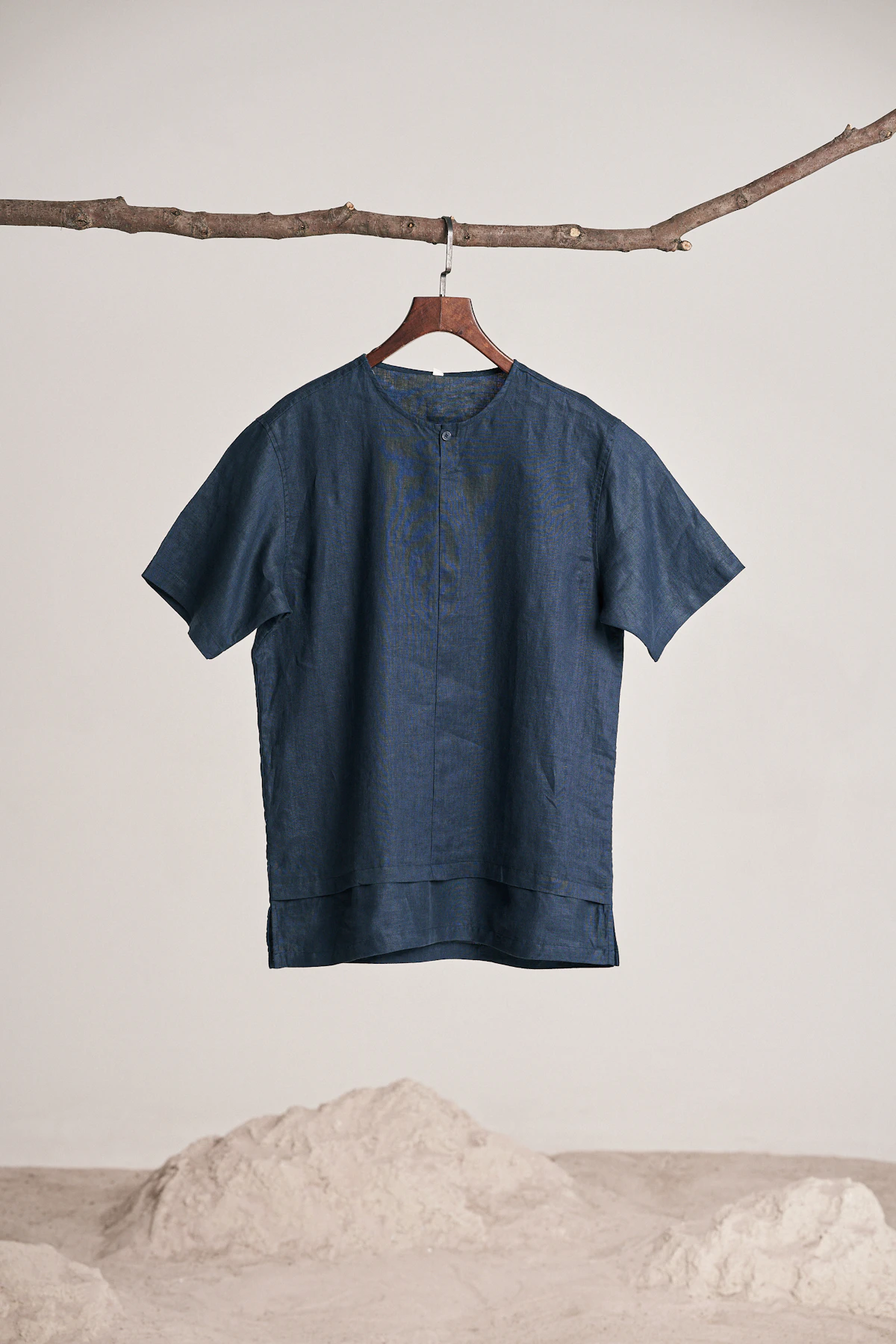 Indigo Short-Sleeve Shirt in indigo