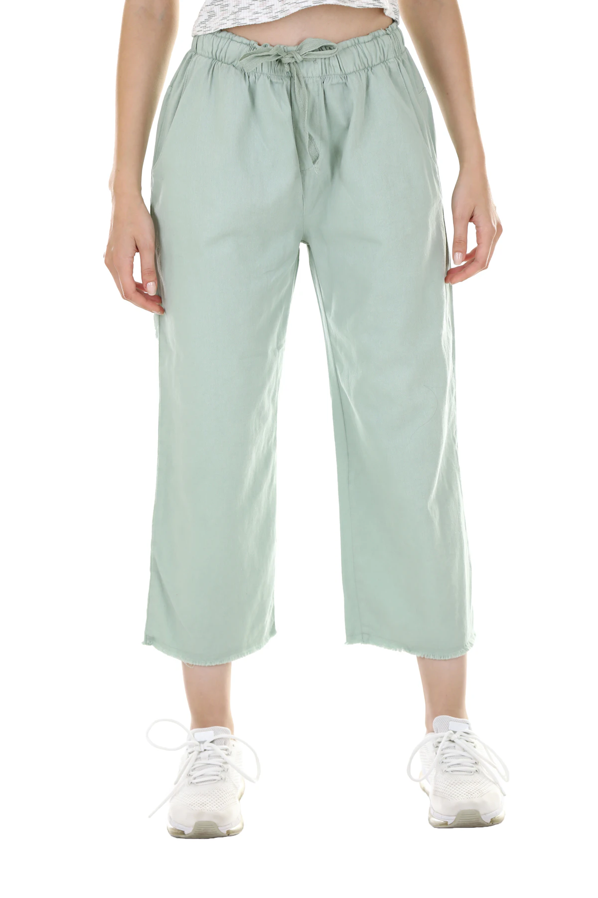 Mint Cropped Trousers in mint