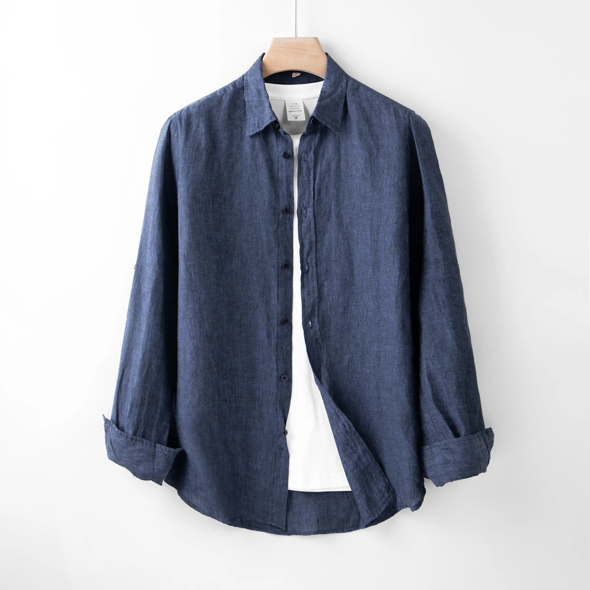 Navy Long-Sleeve Shirt in navy